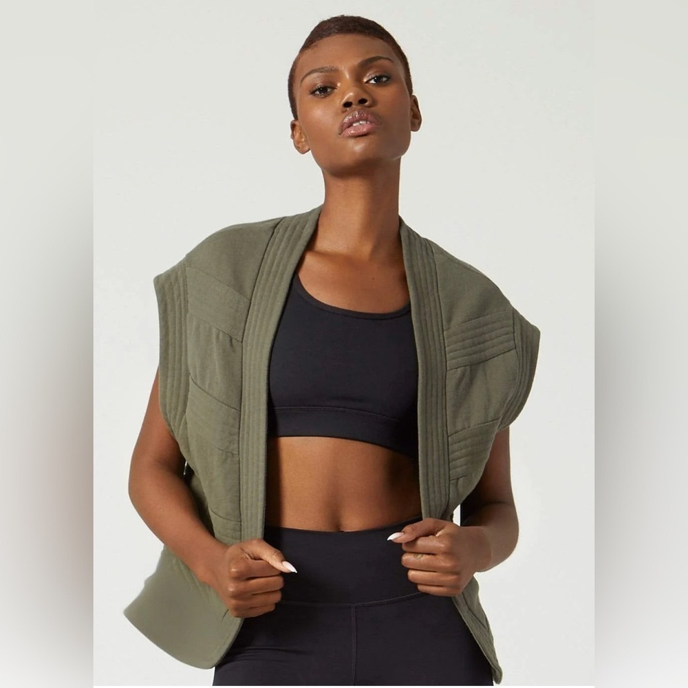 Wear It To Heart Penny Vest in Militant Green - NWT